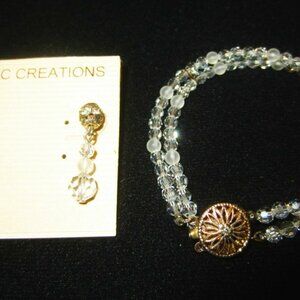 MAGIC CREATIONS clear bead bracelet & earrings set NORDSTROM